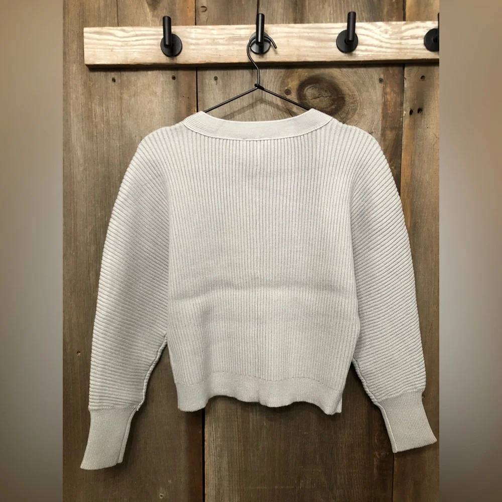 Express V-neck Dolman Sleeve Cardigan in Silver Heather Gray Size Small